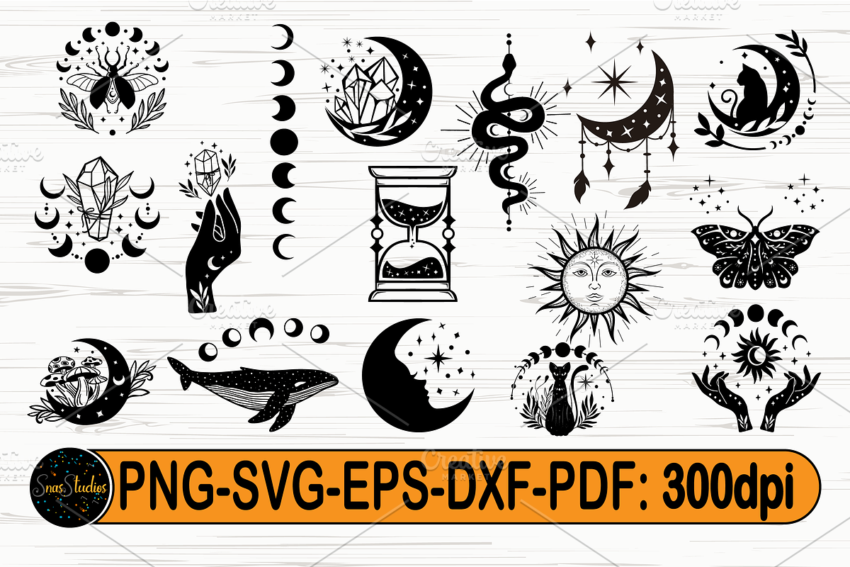 Mystical SVG BUNDLE, Celestial svg, an Object Graphic by SnasStudios (Photo 1 of 5)