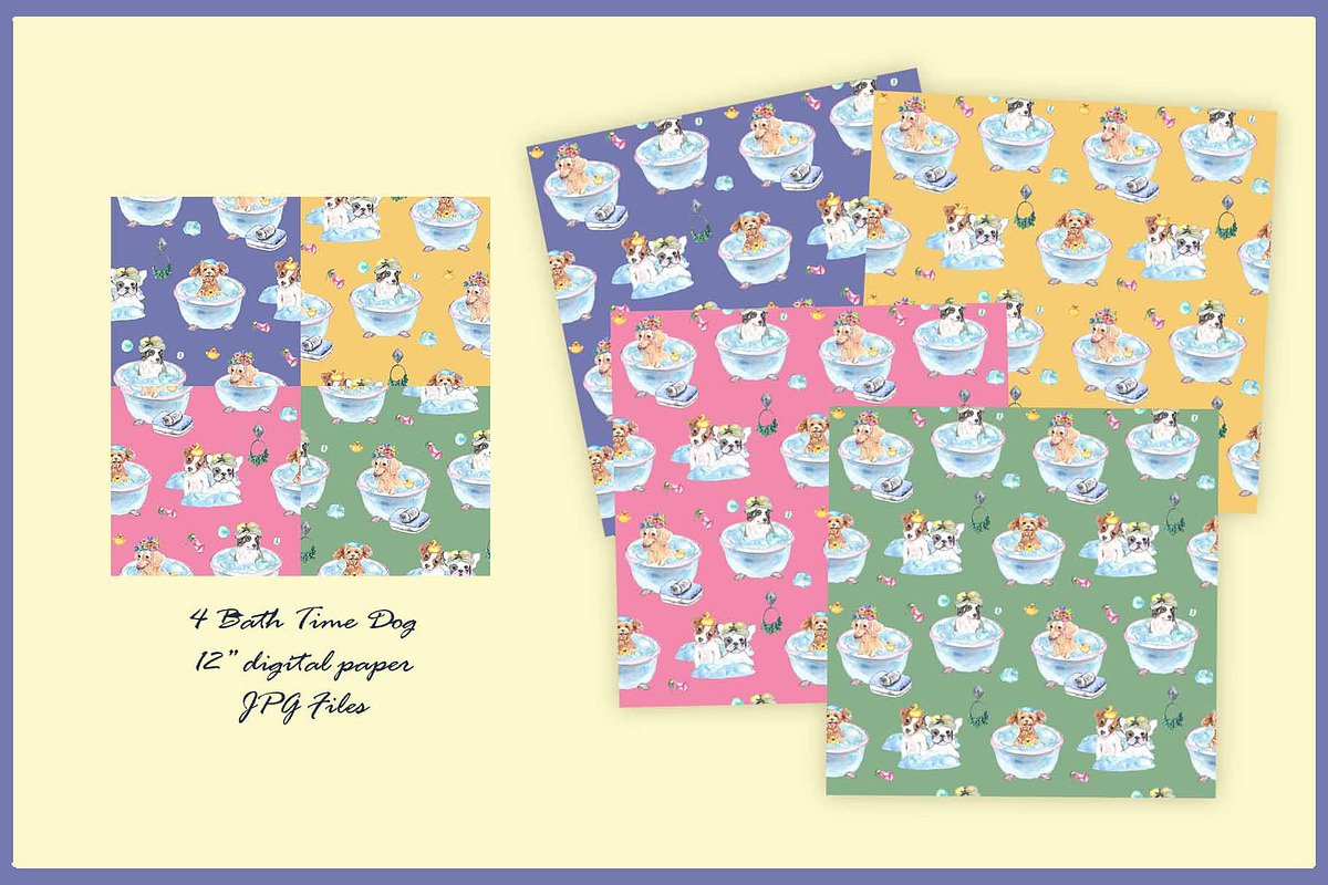 Bath Time Dog Clipart With Paper, an Illustration by VianneArt (Photo 4 of 8)