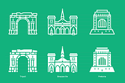 African Capitals - Landmark Icons, an Icon by Jozsef Balazs-Hegedus (Thumbnail 5 of 6)
