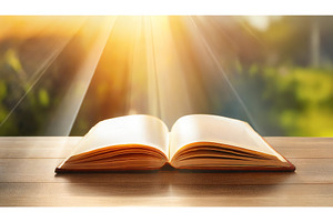 An open book illuminated by sunlight, a School & Education Photo by Igor Tichonow