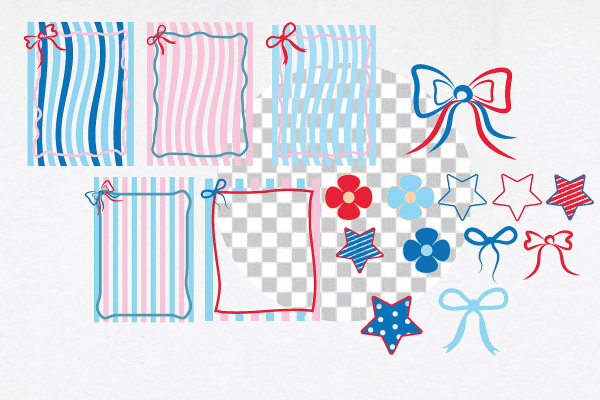 4th of July Stripes Background, a Seasonal Illustration by Daily.Designs (Photo 2 of 3)