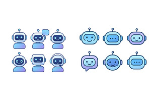 Different styles of friendly robots, a Technology Illustration by ZinetroN