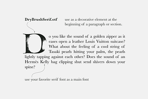 Dry Brush Serif Font