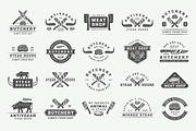Vintage butchery emblems, a Branding & Logo Template by AkimD (Thumbnail 3 of 15)