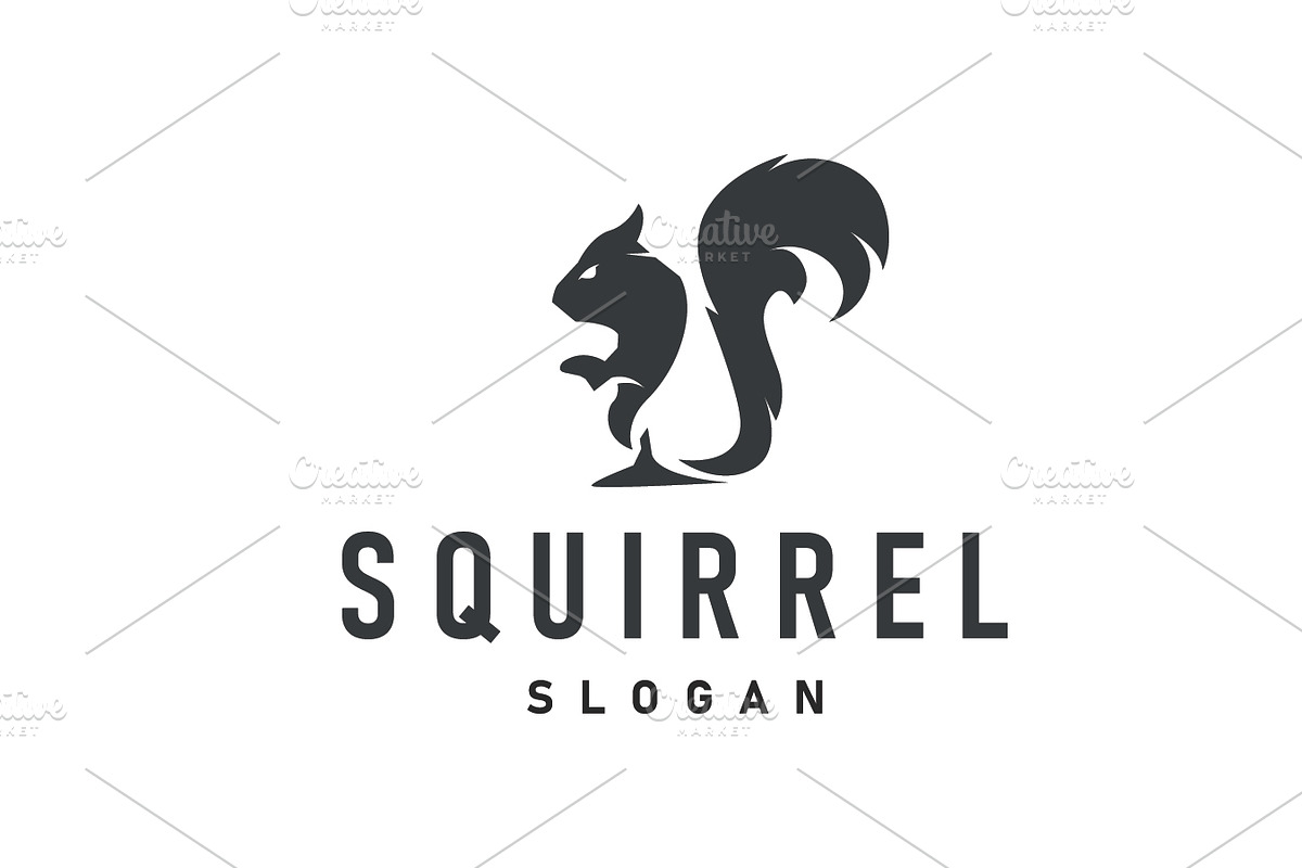 animal squirrel logo minimalist, a Branding & Logo Template by Maylianaw28