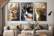 Watercolor cats. Wall art., a Decorative Illustration by KENO Mascots (Thumbnail 3 of 6)