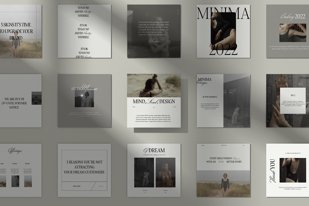 Minima | Canva Social Templates, a Social Media Template by Alana Designed (Photo 1 of 3)
