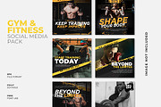 Gym Social Media Design Templates, a Social Media Template by Warm Snow (Thumbnail 2 of 4)