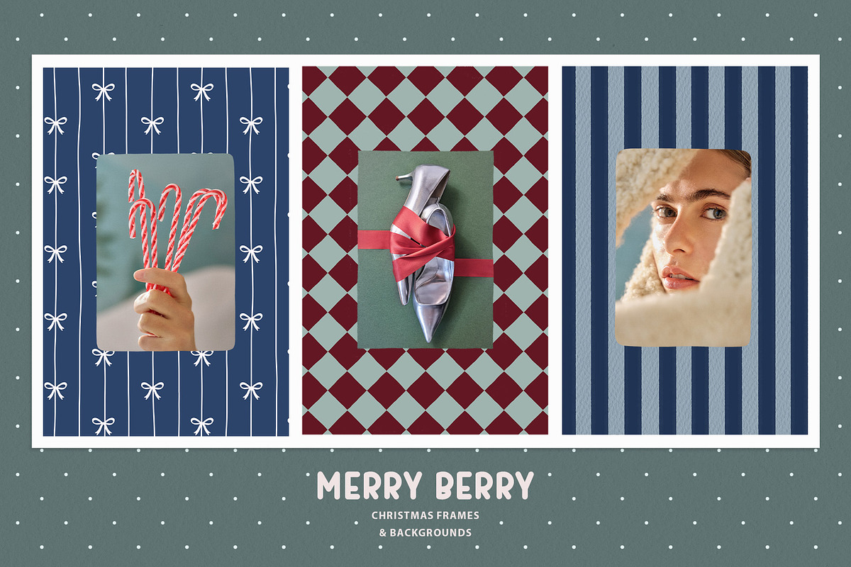 MerryBerry Christmas Frames & Papers, an Object Graphic by alonahaidash (Photo 3 of 15)