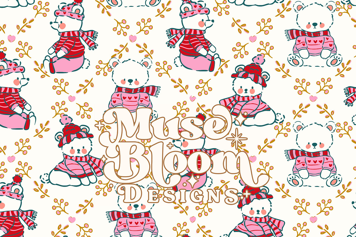 Snowflakes Holidays Seamless Set, a Pattern Graphic by MuseBloomDesigns (Photo 25 of 29)