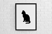 Cat Silhouette SVG, an Animal Illustration by newminddesign (Thumbnail 2 of 3)