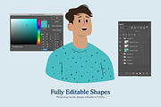 Male Character Generator, a Person Illustration by Craftrick (Thumbnail 3 of 5)
