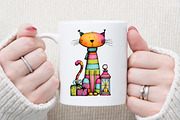 Whimsical Christmas Cat Clipart, an Illustration by Sublimation Artist (Thumbnail 5 of 6)