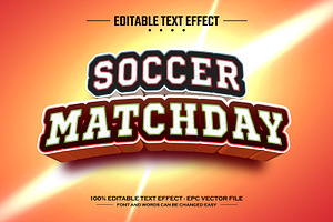 Soccer Matchday Editable Text Effect