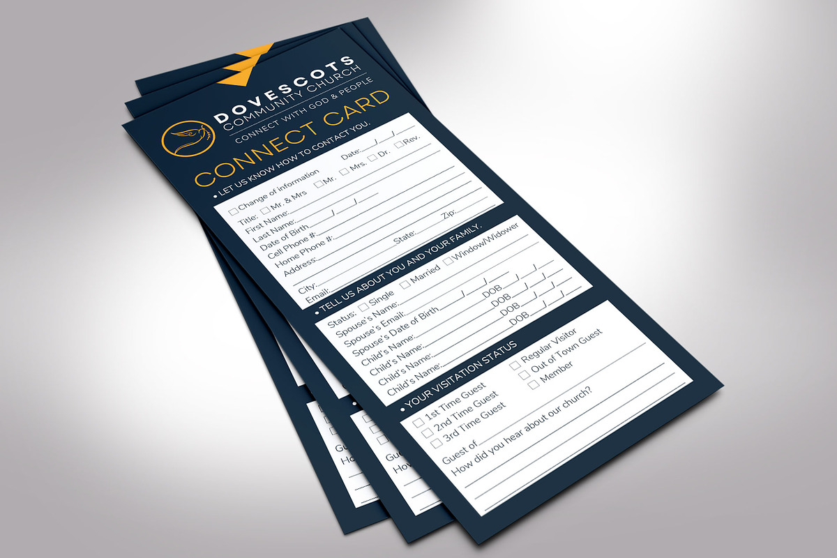 Modern Connect Card Canva Template