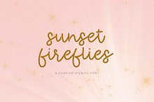 Sunset Fireflies Stencil Font