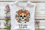Halloween Skeleton Head PNG, an Illustration by CraftArtStudio (Thumbnail 3 of 4)