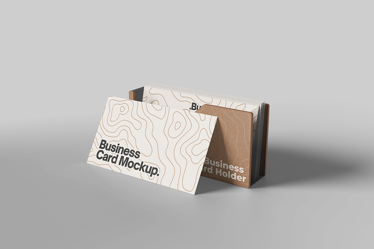Minimalist Business Card Mockup, an Advertising Mockup by bimockup (Photo 3 of 6)