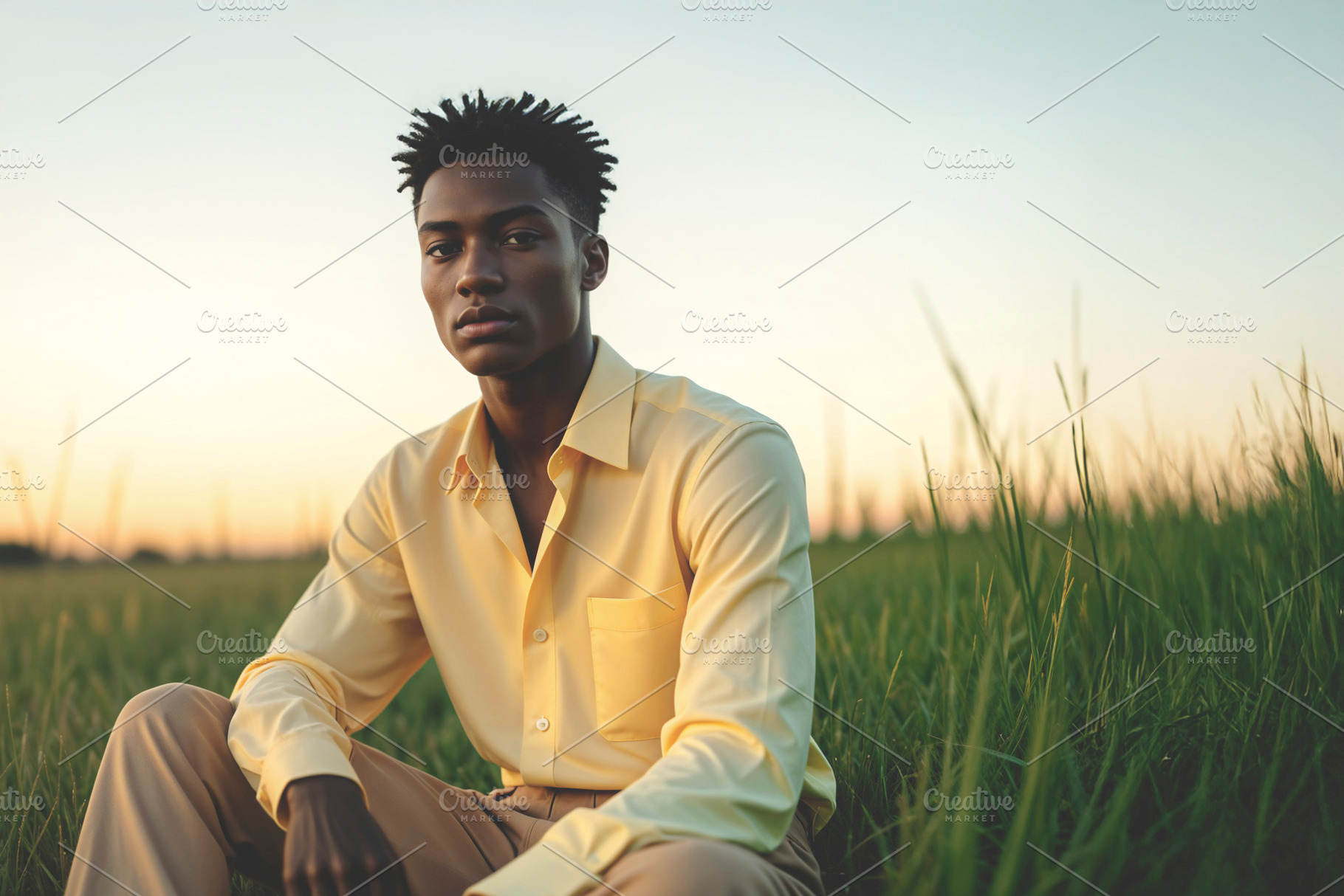 Portrait of a young Black man, a Photo by rarrarorro