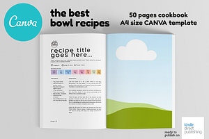 A4 Canva Recipes Cookbook Template