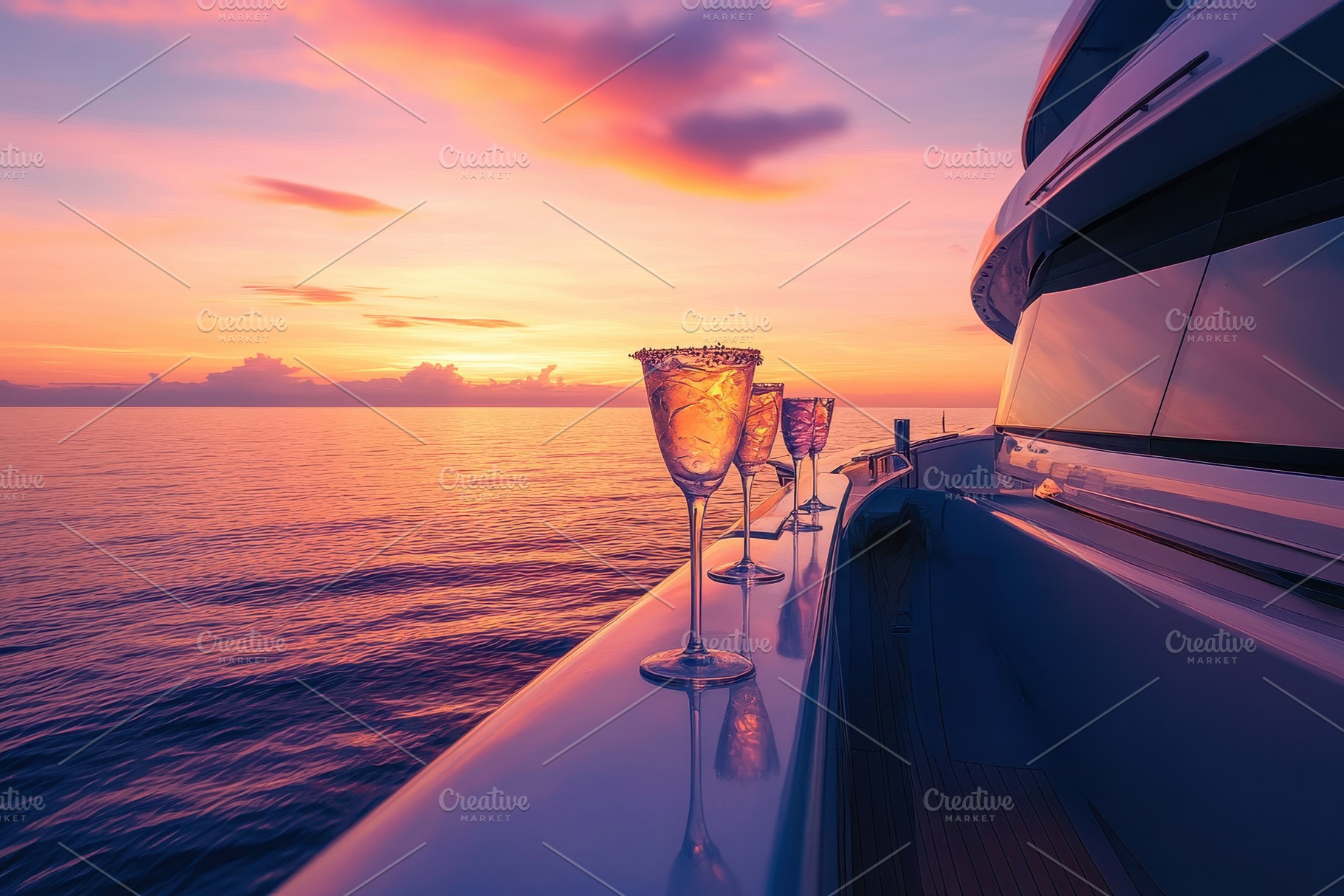 Group of friends enjoying cocktails, a Photo by Pavel_design