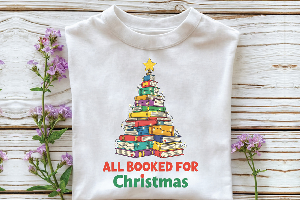 All Booked for Christmas Books Tree, an Illustration by CraftArtStudio (Photo 2 of 4)