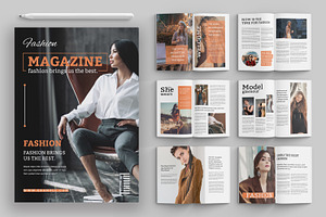 Fashion Magazine Layout, a Magazine Template by MightyDesign