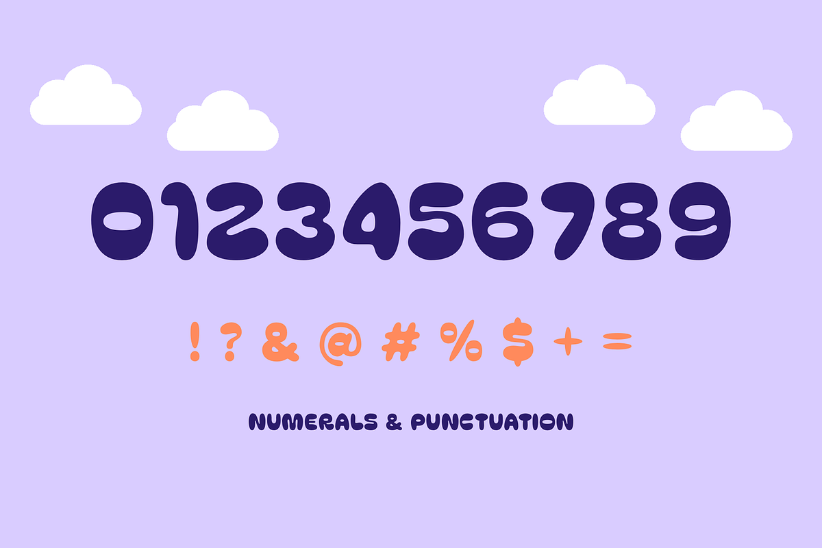 Klouds - Bubbly Playful Retro Font, a Handwritten Font by Oblique Foundry (Photo 4 of 10)