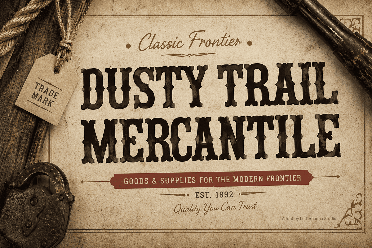 Sparkwolf: A Wanted Poster Font, a Handwritten Font by Letterhanna Studio (Photo 4 of 9)