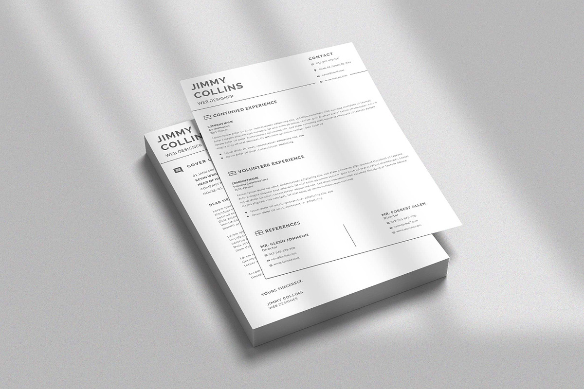 Modern CV Resume Design, a Resume Template by Graphic Template (Photo 4 of 4)