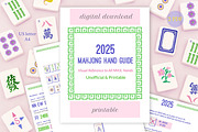 2025 Printable Mahjong Hand Guide, a Stationery Template by LABFcreations (Thumbnail 1 of 3)
