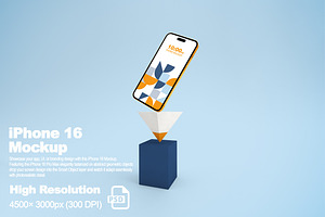 Balanced Phone 16 Mockup, an iPhone Mockup by Qaleb Studio