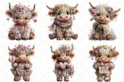 Whimsical Valentine Highland Cow, an Illustration by Black Bird Studio (Thumbnail 6 of 6)