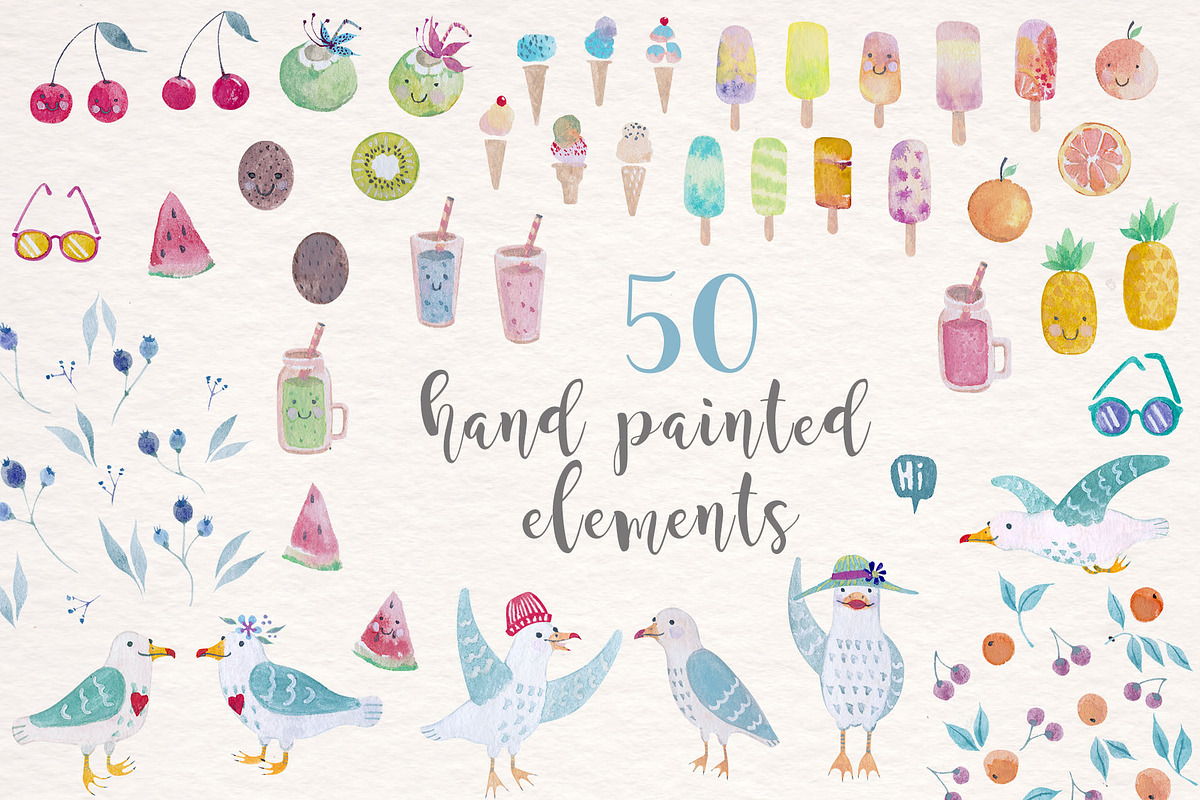 Watercolor Bundle + Font, a Seasonal Illustration by Flo Sacred Art (Photo 25 of 25)