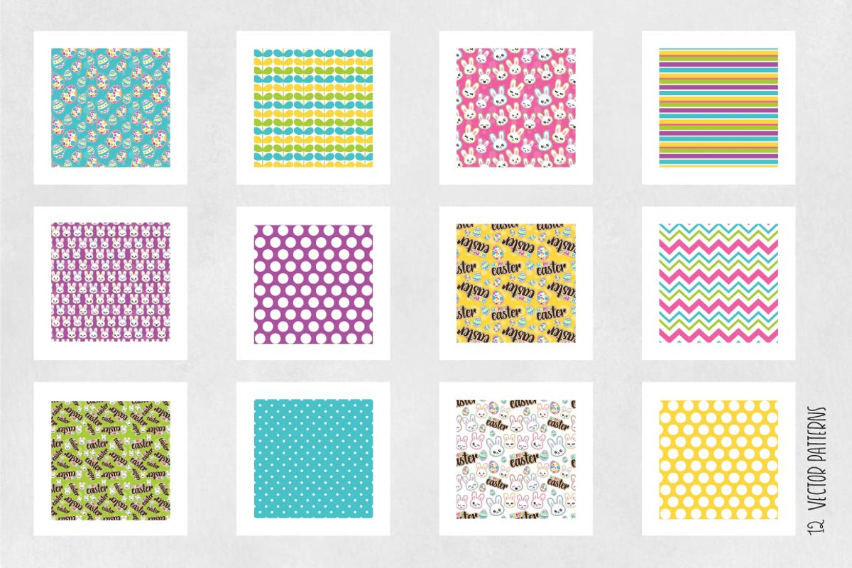 EASTER BUNNY Pattern collection, a Pattern Graphic by PrettyPatterns (Photo 5 of 5)