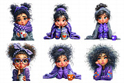 Valentines Day Coffee Girls Clipart, an Illustration by Daily.Designs (Thumbnail 4 of 5)