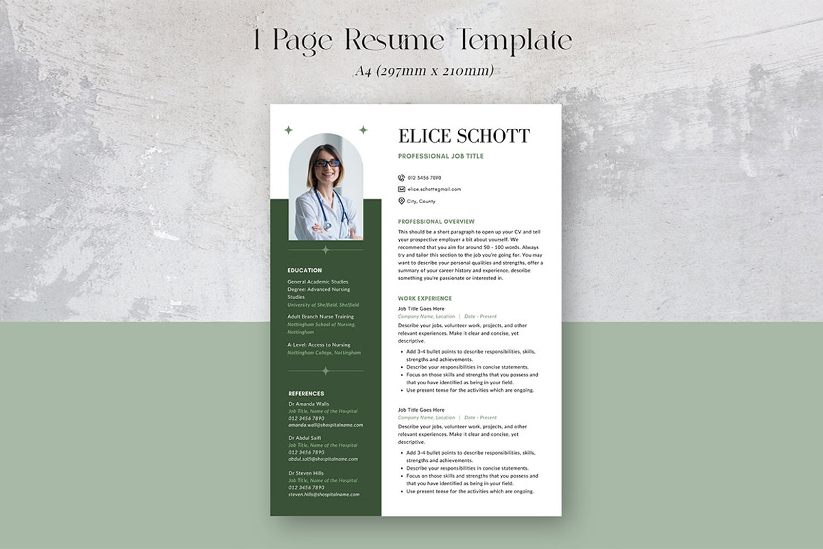 CANVA Resume Template / CV Set, a Resume Template by RWstudio (Photo 3 of 8)