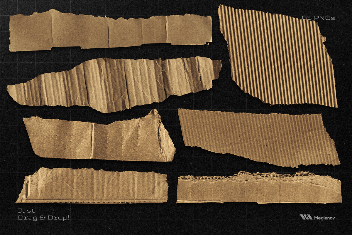Distressed Cardboard Textures, a Texture Graphic by Meglenov (Photo 4 of 16)