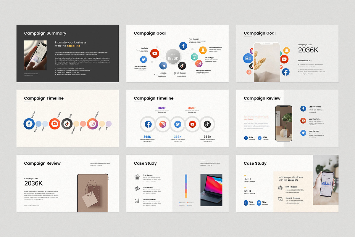 Social Media Strategy Template, a Presentation Template by ...