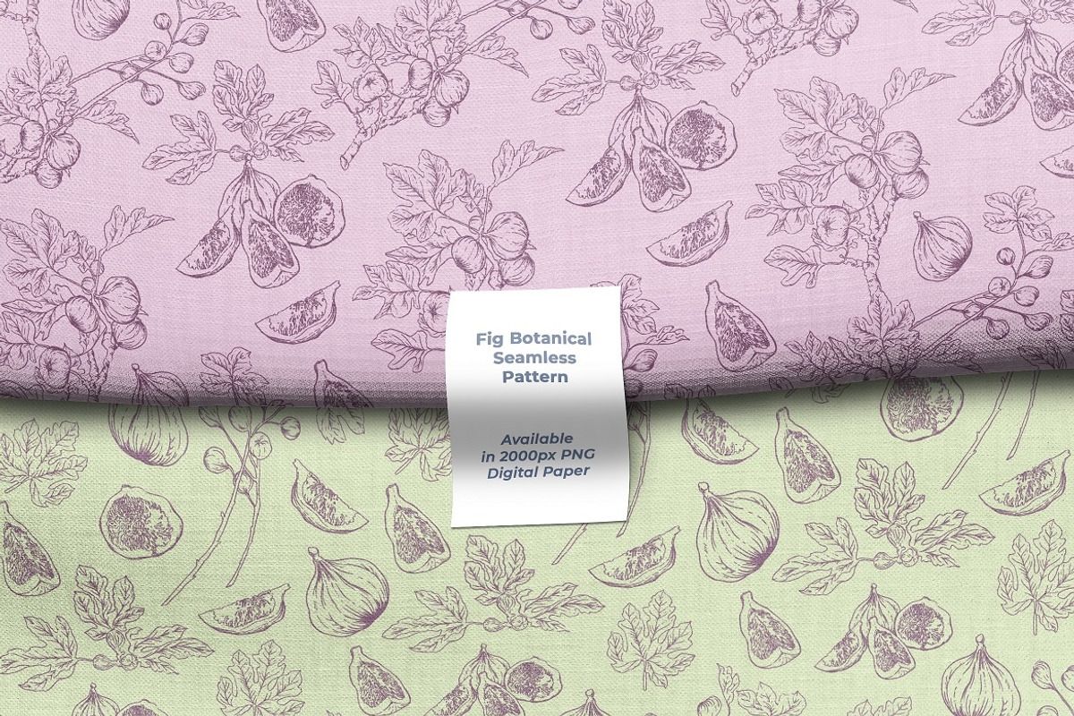 Fig Botanical Seamless Pattern, a Decorative Illustration by FDR Studio (Photo 2 of 2)