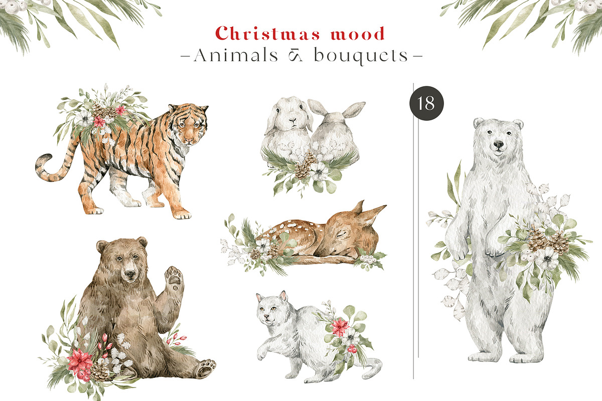 Christmas Mood. Winter animals, an Animal Illustration by Kreker Kate (Photo 7 of 12)