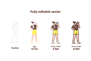 Exercise People Vector kit, an Illustration by Puffin graphics (Thumbnail 3 of 6)