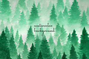 Watercolor Backgrounds. Landscapes