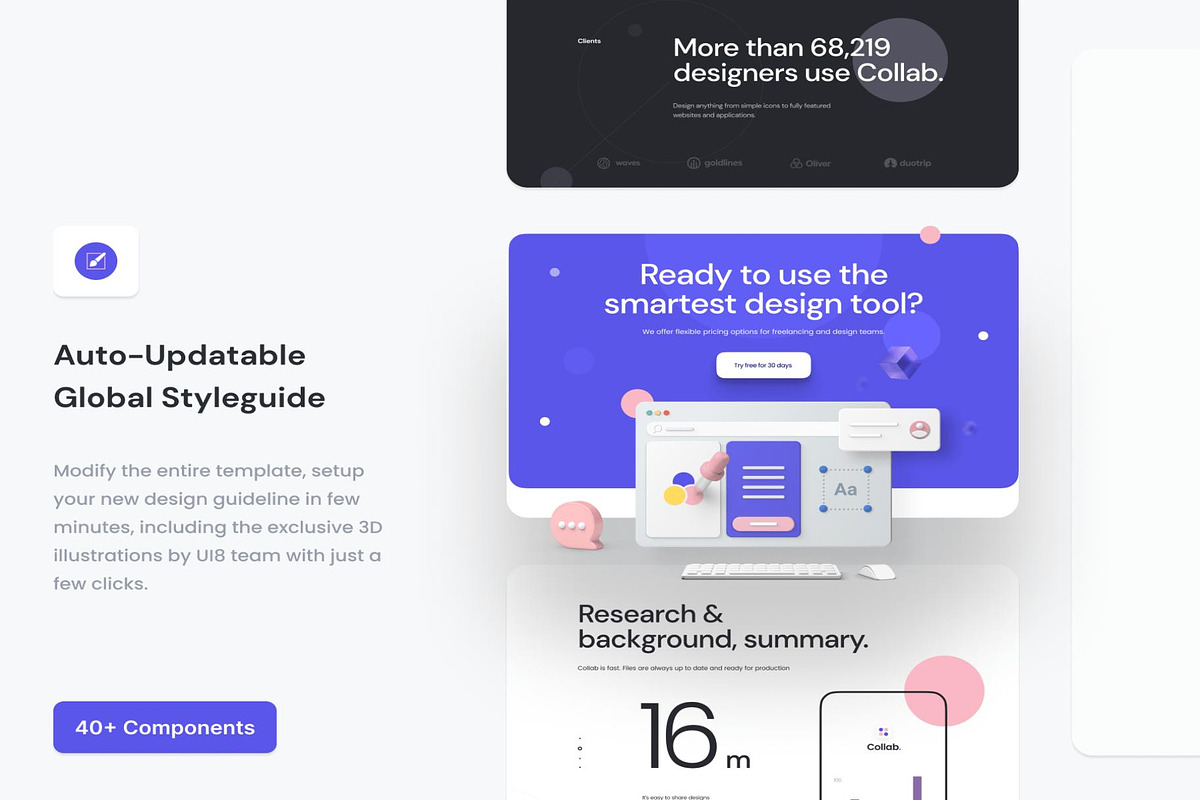 Collab Landing Page Kit, a HTML Template by Lumina_ui_ux202 (Photo 9 of 9)