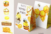Honey Bee Summer Tea Clipart, a Food Illustration by TanyaOak (Thumbnail 7 of 12)