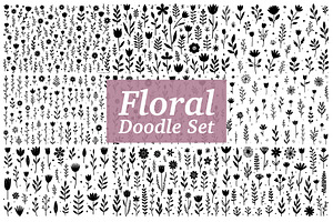 Minimalist Floral Doodle Pack, an Illustration by musafir_fashion
