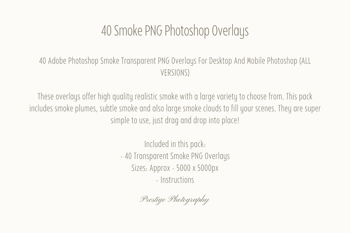 Smoke Photoshop Overlays, an Object Graphic by Prestige Photography (Photo 10 of 10)