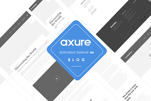 Axure Responsive Template Blog 4