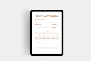 30-Day Habit Tacker Printable PDF