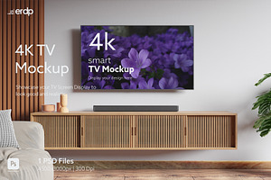 TV Mockup in Living Room